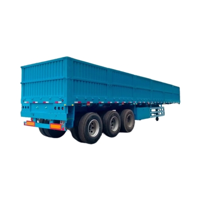 10m Araç Axle CIMC Kamyon 3-Axle Çit Kargo Yan Duvarlı Yarım Rel