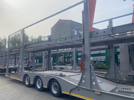 CIMC Paslanmaz Çelik 2 Axle 8-9 Kara Yol Otomobil Ulaşım Yarım Releri