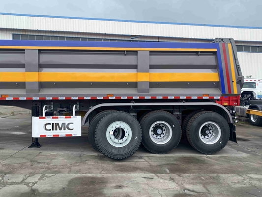 CIMC Yüksek Performanslı Üç Eksenli Yarım Rel Kamyon Envanter Taşıma Kamyonu