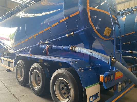 CIMC Barut Tanker Kamyonlar 3 Eksenli Toplu Taşıma Yarım Rel Araçlar Çimento Taşıma