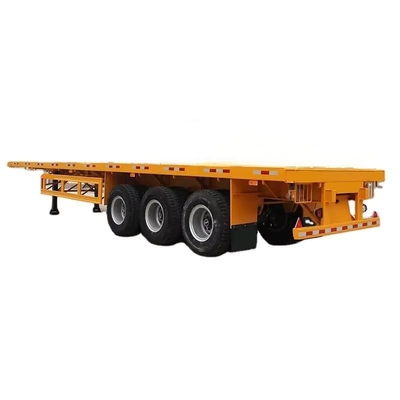 Özel 1240*2480*1600mm 3 eksenli 60T taşıma 20ft\40ft konteyner çuvallanmış çimento ve diğer türde toplu kargo düz yataklı römork