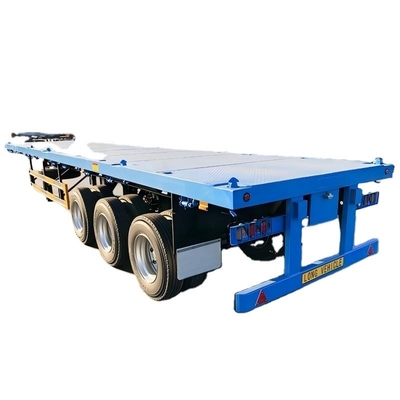 CIMC 3 Axles veya 3mm 4mm Gran Plate Platform ile özelleştirme 20ft 40ft konteyner Her türlü kargo düz yataklı kamyon yarı römork