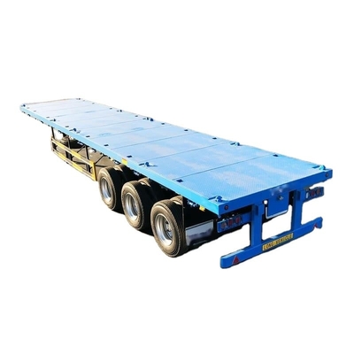 CIMC 2/3/4 akslar 40ft 12500*2500*1500mm 70 ton kapasite 8-12 seti bükme kilit Flatbed güverte kamyon traktör Yarım römork