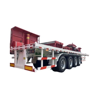 CIMC Yüksek Kaliteli Dört Çarklı Flatbed Yarım Relinin Yeni Tasarımı