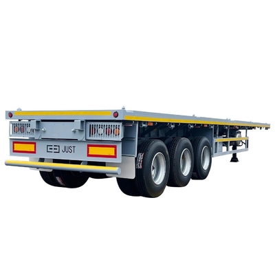 CIMC 50T 12500*2500*1530mm 12r22.5 Yaprak Yay Süspansiyonu Güney Afrika Orta Doğu için Düşük Yataklı Düz Yataklı Konteyner Yarım Rel