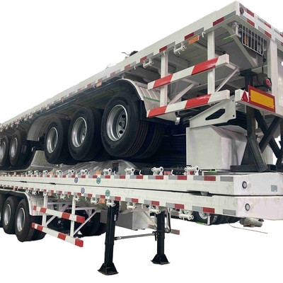 CIMC ikinci el kullanılmış Nakliye 20ft 40ft 50ft 53ft 40 feet 2 3 4 5 Axles Flatbed Semi Truck Trailers Flatbed Trailers