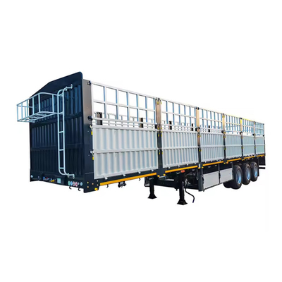 CIMC 3 aks 12500*2500*3800mm 60T yan duvar 1800mm veya özel Ağır görevli mekanik yay süspansiyonu Çit Yarım Rel