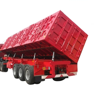 CIMC 40FT 3 Axle tara ağırlığı 8.5t 1300*2500mm ağır görevli mekanik süspansiyon 13pc yaprak yayı Duvar Side Rollover yarı römork