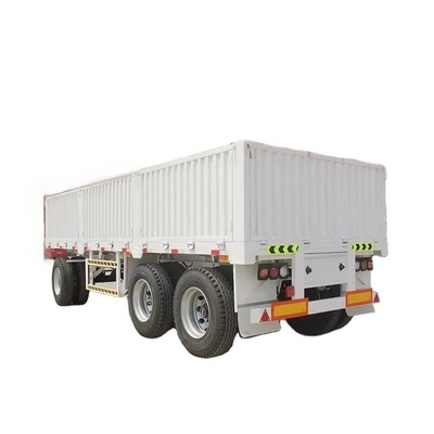 CIMC 40FT 2 Axles 7.5T tara ağırlığı 12.4 * 2.48m yararlı yük 40T JOST markası İki hızlı manuel işletim iniş tren çit yarı römork