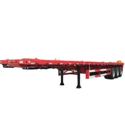 Cimc 2024 Yeni Tasarım 3 Eksenli Düz Yataklı Yarım-Traktor Karavan Kamyon Maksimum Yük 60t Yarım Kullanımlı Karavan Toptan Satış
