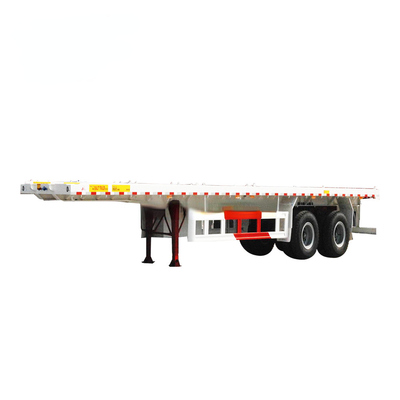 2 Eksel 20ft 40ft Yarım Rel Konteyner Nakliye Twistlocks Flatbed Design Karbon Çelik 12R22.5 Kamyon Releri