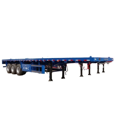 Yeni 3 Eksel Flatbed Skeleton Yarı Relye Wabco Fren Sistemiyle Çelik Konteyner Kamyonu