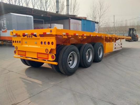 CIMC Yeni 3 Akslı Düz Yataklı Skeleton Wabco Fren Sistemi ile Çelik Konteyner Kamyonu