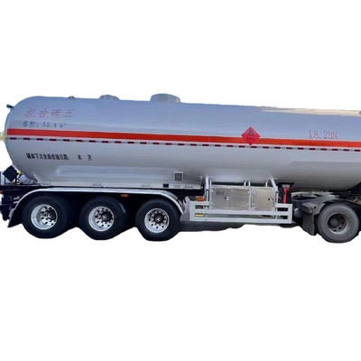 CIMC 3 / 4 Axles Sıvı Azot Doğal gaz Lpg Tanker Kamyon ve Yarım Rel Propan Taşıma Yol Tankeri