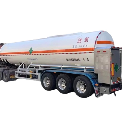 CIMC 3 eksenli karbon çelik 20 ila 30 cbms Kriyojenik sıvı oksijen hidrojen doğal gaz taşıma basınçlı gemi tank kamyon römork