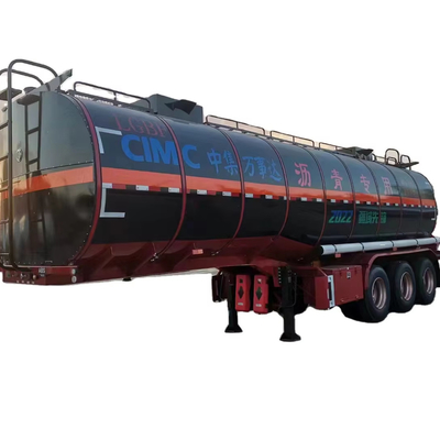 CIMC ucuz 3 eksenli karbon çelik 40KL 36cbms kaldırım petrol asfalt bitüm palmiye yağı yakıt taşıma tank kamyon yarı römork