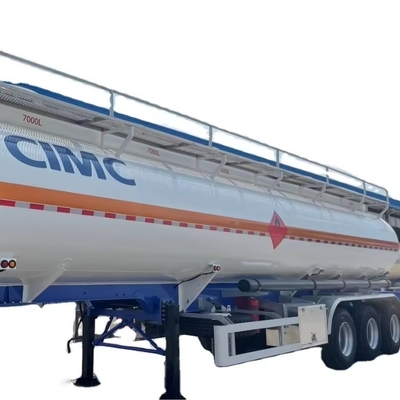 CIMC 3 Axles 8000L/5500L/7000L/7500L Benzin ve Dizel 4 bölme tasarımı 28 KL Çelik Yakıt hidrolik tank römork