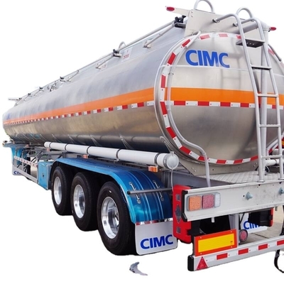 CIMC 33000 40000 45000 50000 60000 Litre 3 Eksen Alüminyum Alaşım Yakıt Benzin Petrol Petrol Tankı Tanker Yarım Rel Satılık