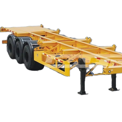 CIMC 2/3 Akslar 12 Birim Lastikler 12400*2480*1560mm Mekanik süspansiyon 60T Faydalı yük Skeleton Yarım römork