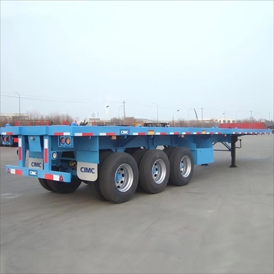 40ft Nakliye Konteyneri 3 Eksel 60 Ton Ağır Nakliye Düz Yataklı Yarım Rel