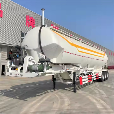 CIMC 3 Akslı nakliye Çimento Granüler Malzemeler veya Kuru Toplu Çimento Toz Tankeri Yarım Kamyon Ayakkabısı