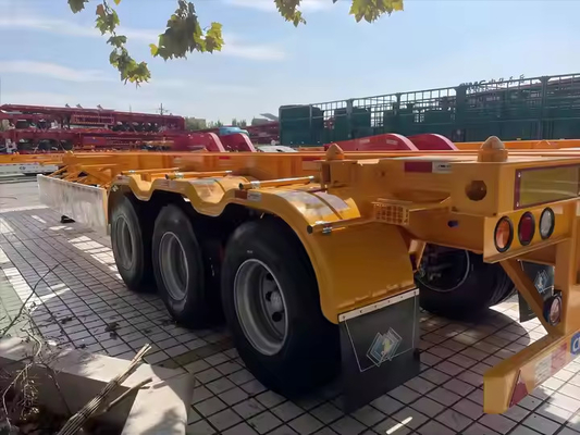 Çelik Demir 20ft 40ft 50ft 53ft 2 3 4 5 Axles Çerçeve Nakliye Konteyner Şasi Iskelet Yarım Rel