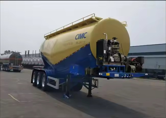 2/3/4 Eksen Paslanmaz çelik veya demir çimento kireç süt kömür kül maden toz tankı Kamyon Yarım römork