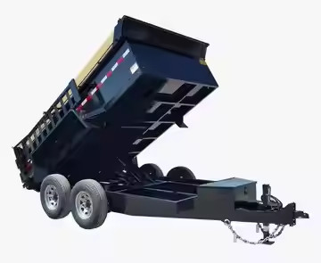 Hall 14000 lb Elektrikli frenler her iki aksda da 2 5/16 Top Kanca 235R16 Lastik Demir Tipper Dump Trailer
