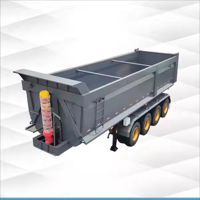 4 Eksel 60 ton taşıma kömür cevheri kum boksit manganez mermer kaya çelik inşaat malzemesi sonu atık geri tipper yarı römork