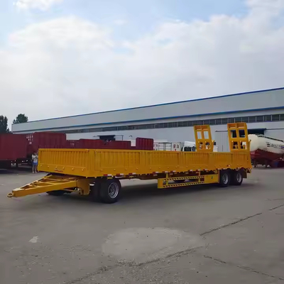 CIMC 3 Akslar 40 -100T Toplu Kargo Uygulama Taşımacılığı Çakıl Hayvan Yan Duvar Kamyon Çit Yarım Rel