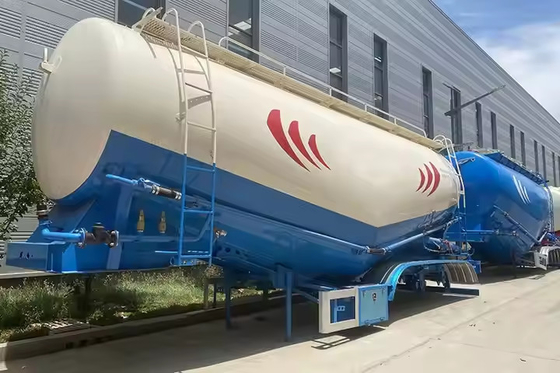 3 Eksenli Silo Tanker Yarım Relye 40 45 50 Ton Çimento için Toz Taşıma Yüksek İhtiyaçlı Kargo ve Uygulama Relye