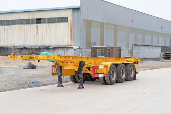 CIMC 50ton 60ton Heavy Duty Hidrolik Gooseneck Yarım Rel Araç Kamyon Alüminyum Düz Çekirdekli Rel Araç