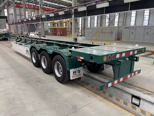CIMC 3 AXLE 40ft 20ft iskelet yarı römork konteyner şasi konteyner taşıyıcı parçaları için