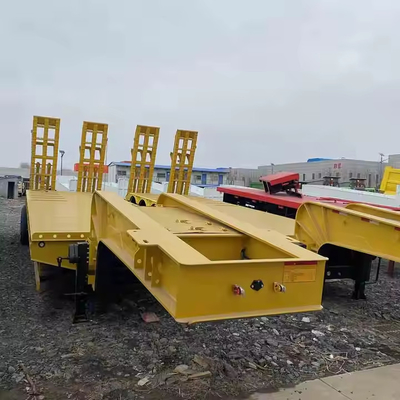 Ağır Görevli 8 Eksenli Alçak Boy Alçak Yataklı Rel taşımacılığı Ağır Makineler Hidrolik Merdivenli Çelik Yarım Rel