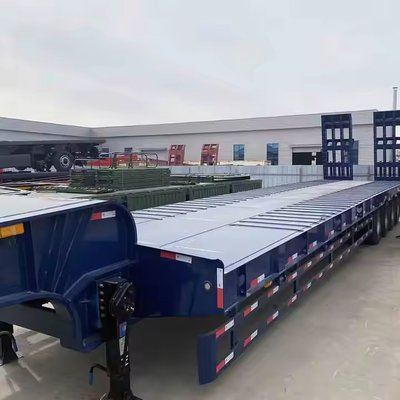 CIMC 60 Ton Hidrolik Genişletilebilir Alçak Boy Yükleyici Alçak Yatak Kamyonu Yarım Rel 2-3 Akslı Kargo ve Uygulama Releri