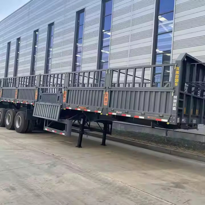 40ft 3 Axle 60 Ton 13m Özel Yan Duvarlı Kargo Taşıma Çit Yarım Releri
