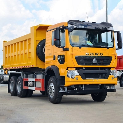Howo Markası 6x4 Çöp Kamyonu 375 At Gücü Manual Şanzıman Dizel Yakıt Afrika'da İnşaat için Yeni Şart