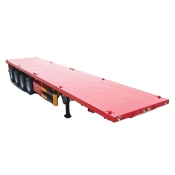 2 / 3 Axle 20 40FT 50 Ton Flatbed Trailer Ucuz Flatbed Konteyner Taşıma Yarım Releri Yüksek Kaliteli Flatbed Trailer