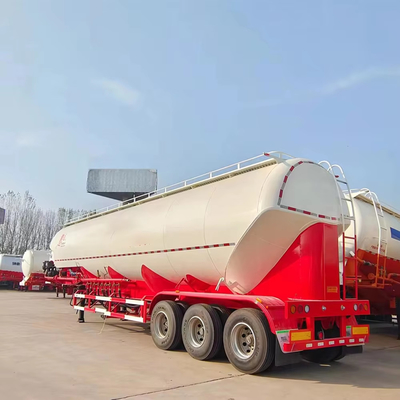3 Eksel 40cbm 45ton V şekli Kuru Toz Silo Taşıma Çimento Toplu Tanker Yarım Kamyon Releri