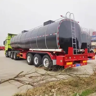 3 Akslı Taşıma Asfalt Bitüm Tanker Yarı Römork Isıtmalı Kamyon Römorku